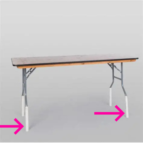PVC Table Risers 18 Inch