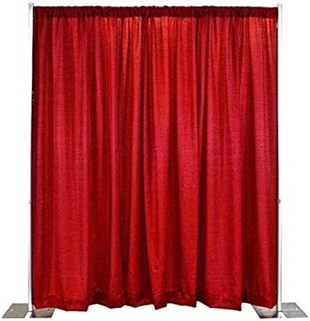 Pipe and Drape Curtain Red