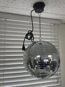 DISCO BALL WITH COLOR LIGHT 12" 
