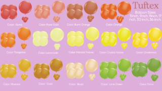 Balloon Color Charts $5