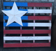 USA Flag Wood Pallet