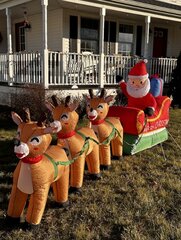 Inflatables Santa sleigh 12 feet long