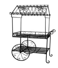 Black Metal Frame Display Cart