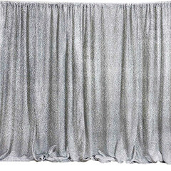 Pipe and Drape Curtain Silver