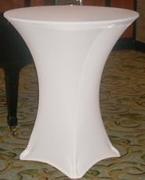 White Spandex Linen for High Top Tables-DPR