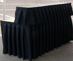 BAR TABLE 8' WITH BLACK decorative skirt $75
