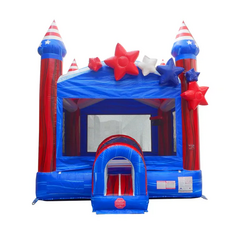 Stars & Stripes Commercial Bounce House with Blower