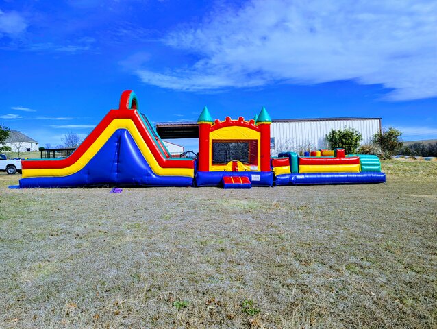 new! 72ft Castle Run Obstacle Course (3 blowers)