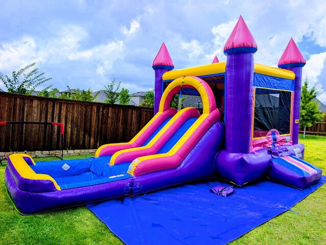New! Double Lane Pink Castle Combo