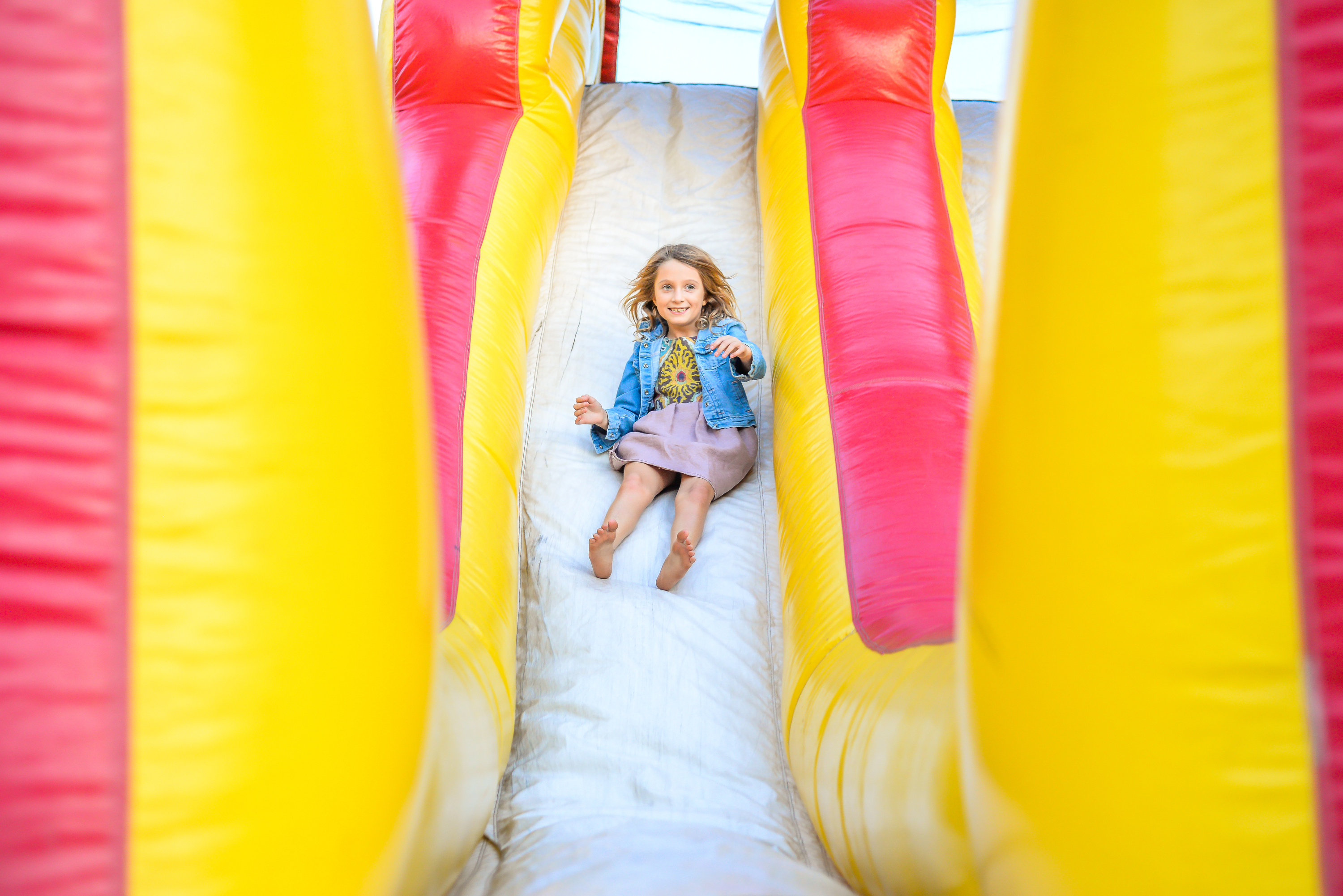 Kids love to slide down Inflatable Slide Rentals