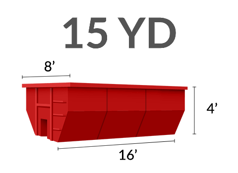 15 Yard Dumpster With 1 ton C&D Included