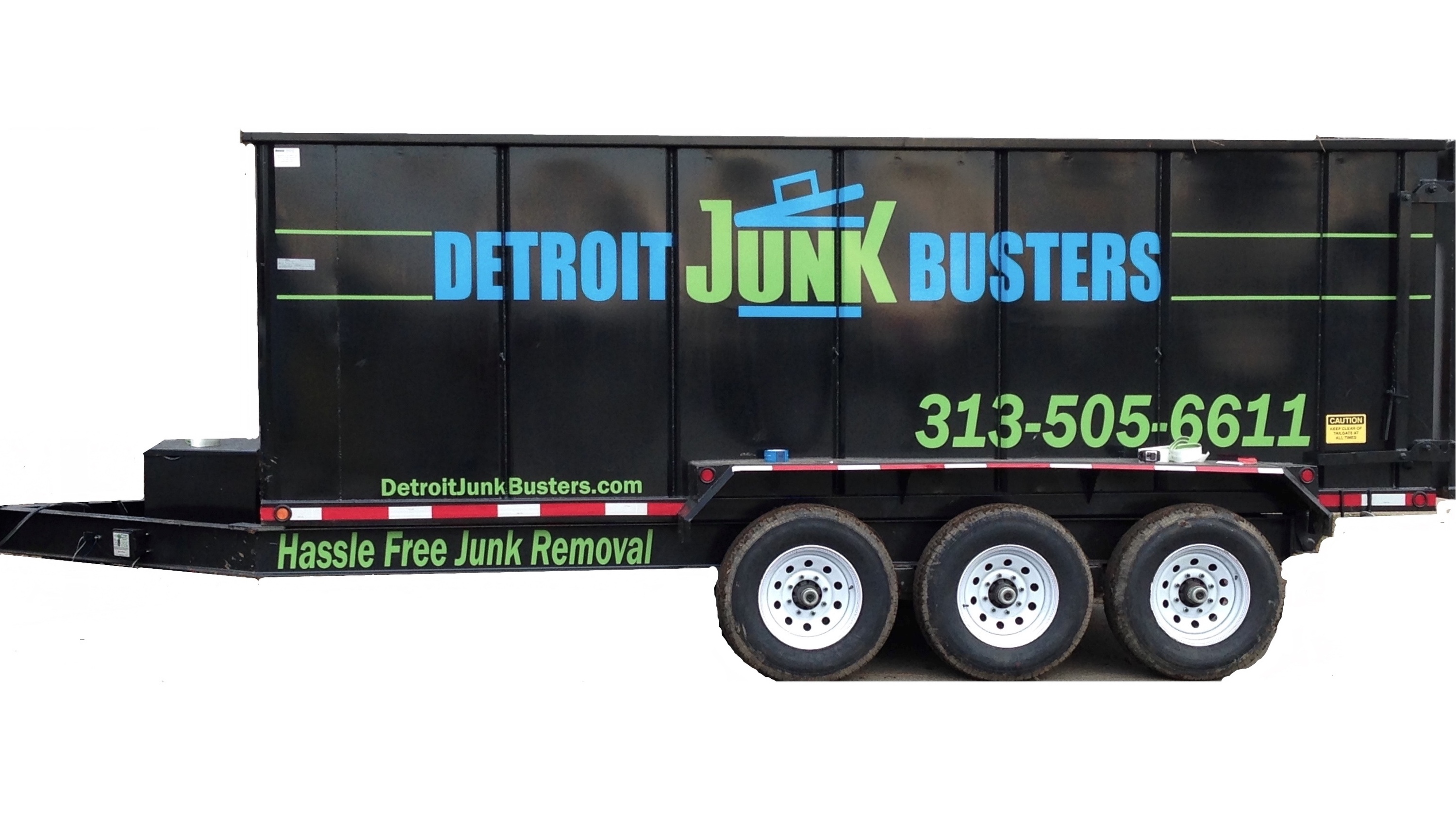 Detroit Junk removal and 20 yd dumpster rentals, rubber wheeled
