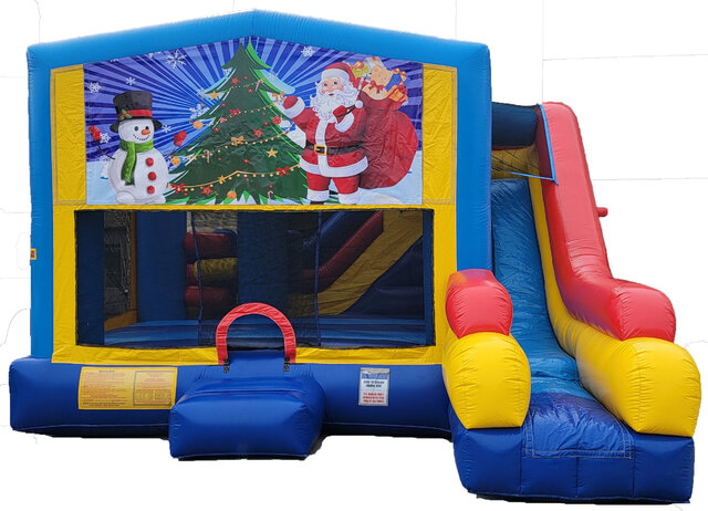 Merry Christmas Obstacle Bounce House Rental 