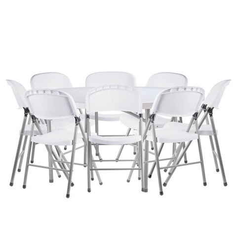 18 Chairs and 3 Round Tables