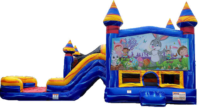 Easter Arctic Melt Bounce House with Dual Slide