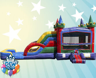 Grand Slam Palace Bounce House with Dual Slide