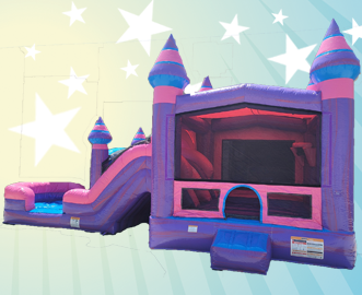 Princess Castle Bounce House with Dual Slide