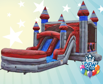 Theme-able Titanium Castle Dual Lane Waterslide