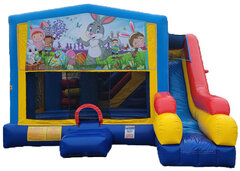 Easter Obstacle Bounce House with Slide