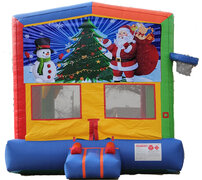 Merry Christmas Bounce House with Hoop