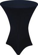 Black Spandex Cocktail  42" Tall Table Cover