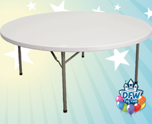 60" Round folding table CP