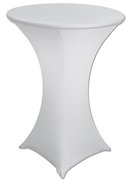 White Spandex Cocktail 42" Tall Table Cover CP
