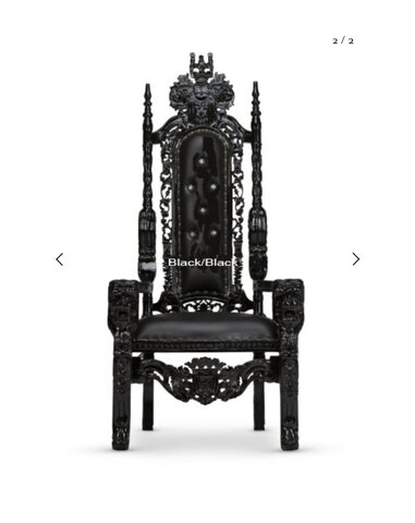 Throne Chair - All Black