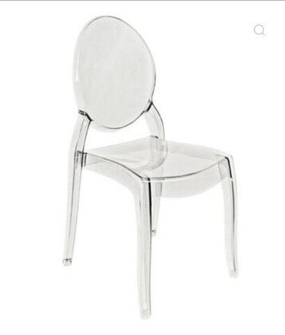 Oval Ghost Chair- Clear