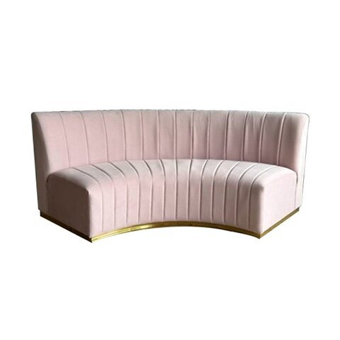 Ruth Curved Sofa - Pink - New Arrival 