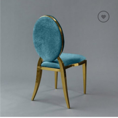 Olivia Chair Gold-Turquoise