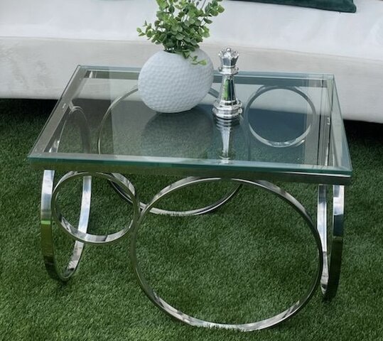 Grace End Table - Silver