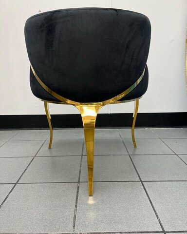 Suzie Lounge Chair - Black and Gold
