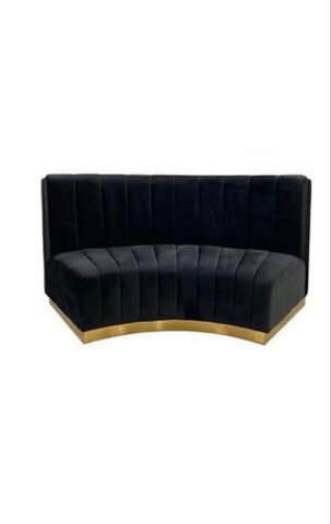 Ruth Curved Sofa - Black - New Arrival 