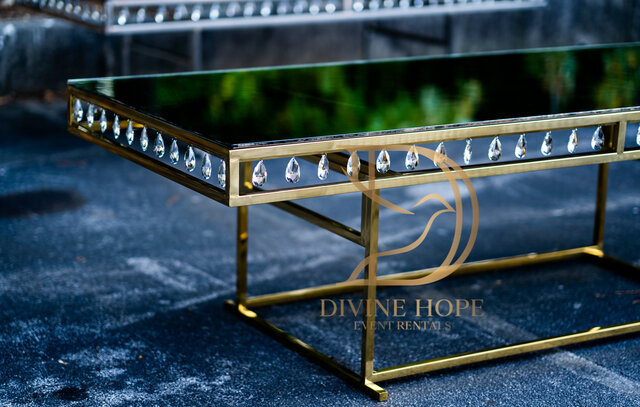Crystal Estate Table - Gold