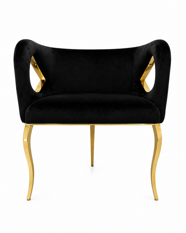 Suzie Dining Chair - Black and Gold