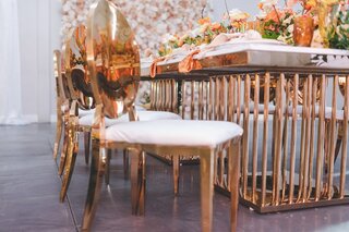 Amber Rosegold Dining Table