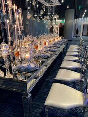 Bianca Mirrored Table -Silver