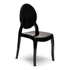 Oval Ghost Chair - Black