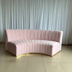 Ruth Curved Sofa - Pink - New Arrival 
