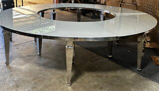 Marion Table with Straight Legs with White Glossy Top 