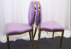 Olivia Chair Gold- Purple