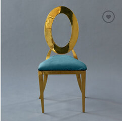O'Back Chair Gold -Turquoise Velvet