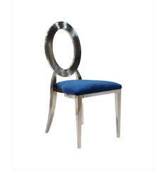 O'Back Chair Silver-Navy Blue 
