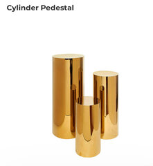 Cylinder Pedestal- Gold 
