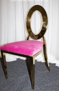 O'Back Chair Gold -  Fuchsia Pink