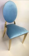 Olivia Chair Gold-Baby Blue