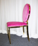 Olivia Chair Gold-Fuchsia Pink