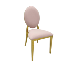 Olivia Chair Gold-Soft Pink (Blush)