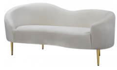 Reiley -Cream and Gold Loveseat 
